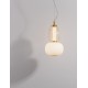 Triac Dimmable Clear & Opal Glass Platinum Gold Metal Base LED 18 Watt 220-240 Volt 2335Lm 3000K IP20 D:17 H: 120 cm 