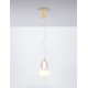 Triac Dimmable Clear & Opal Glass Platinum Gold Metal Base LED 18 Watt 220-240 Volt 2335Lm 3000K IP20 D:17 H: 120 cm 