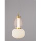 Triac Dimmable Clear & Opal Glass Platinum Gold Metal Base LED 18 Watt 220-240 Volt 2335Lm 3000K IP20 D:17 H: 120 cm 