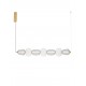 Triac Dimmable Clear & Opal Glass Platinum Gold Metal Base LED 42 Watt 230 Volt 7029Lm 3000K IP20 L: 110 W: 17 H: 125 cm 
