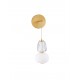 Triac Dimmable Clear & Opal Glass Platinum Gold Metal Base LED 18 Watt 220-240 Volt 2335Lm 3000K IP20 D:22 W:17 H: 62 cm 