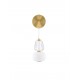 Triac Dimmable Clear & Opal Glass Platinum Gold Metal Base LED 18 Watt 220-240 Volt 2335Lm 3000K IP20 D:22 W:17 H: 62 cm 
