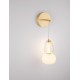Triac Dimmable Clear & Opal Glass Platinum Gold Metal Base LED 18 Watt 220-240 Volt 2335Lm 3000K IP20 D:22 W:17 H: 62 cm 