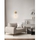 Triac Dimmable Clear & Opal Glass Platinum Gold Metal Base LED 18 Watt 220-240 Volt 2335Lm 3000K IP20 D:22 W:17 H: 62 cm 