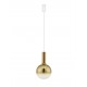 Dimmable Champaign Glass & Gold Metal & White Metal Base LED 6 Watt 220-240 Volt 683Lm 3000K IP20 D:25 H: 170 cm 