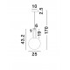 Dimmable Champaign Glass & Gold Metal & White Metal Base LED 6 Watt 220-240 Volt 683Lm 3000K IP20 D:25 H: 170 cm 