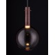 Dimmable Brown Glass & Gold Metal & White Metal Base LED 6 Watt 220-240 Volt 683Lm 3000K IP20 D:25 H: 170 cm 