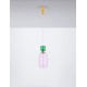 Gold Metal Glossy Jasper & Purple Glass LED 9 Watt 230 Volt 914Lm 3000K IP20 D: 15 H: 179 cm 