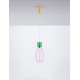 Gold Metal Glossy Jasper & Purple Glass LED 9 Watt 230 Volt 914Lm 3000K IP20 D: 15 H: 179 cm 