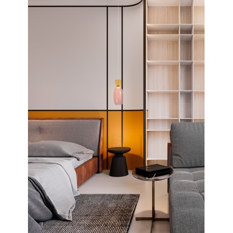 Gold Metal Glossy Yellow & Pink Glass LED 9 Watt 230 Volt 914Lm 3000K IP20 D: 15 H: 179 cm 