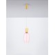 Gold Metal Glossy Yellow & Pink Glass LED 9 Watt 230 Volt 914Lm 3000K IP20 D: 15 H: 179 cm 
