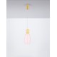 Gold Metal Glossy Yellow & Pink Glass LED 9 Watt 230 Volt 914Lm 3000K IP20 D: 15 H: 179 cm 