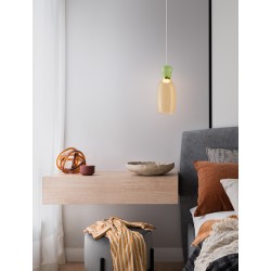 Gold Metal Glossy Light Green & Yellow Glass LED 9 Watt 230 Volt 914Lm 3000K IP20 D: 15 H: 179 cm 