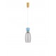 Gold Metal Glossy Light Blue & Smoky Glass LED 9 Watt 230 Volt 914Lm 3000K IP20 D: 15 H: 179 cm 