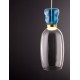 Gold Metal Glossy Light Blue & Smoky Glass LED 9 Watt 230 Volt 914Lm 3000K IP20 D: 15 H: 179 cm 