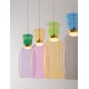 Gold Metal Glossy Jasper, Purple, Yellow,Pink, Light Green, Light Blue & Cyan Glass LED 32 Watt 230 Volt 3660Lm 3000K IP20 L: