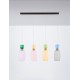 Gold Metal Glossy Jasper, Purple, Yellow,Pink, Light Green, Light Blue & Cyan Glass LED 32 Watt 230 Volt 3660Lm 3000K IP20 L: