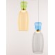Gold Metal Glossy Jasper, Purple, Yellow,Pink, Light Green, Light Blue & Cyan Glass LED 32 Watt 230 Volt 3660Lm 3000K IP20 D: