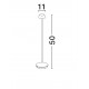 Rust Die-Casting Aluminium & Polycarbonate Frost LED 4Watt 220-240Volt 193Lm 3000K IP65 D:11 H:50cm 