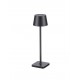 Sandy Black Die-Casting Aluminium & Polycarbonate Frost LED 1.50Watt 3.700Volt 121Lm 3000K IP54 Switch On/Off USB wire D:8.5 H: