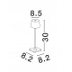 Sandy Black Die-Casting Aluminium & Polycarbonate Frost LED 1.50Watt 3.700Volt 121Lm 3000K IP54 Switch On/Off USB wire D:8.5 H: