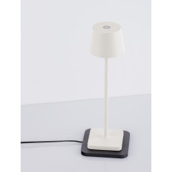 Sandy White Die-Casting Aluminium & Polycarbonate Frost LED 1.50Watt 3.700 Volt 121Lm 3000K IP54 Switch On/Off USB wire D:8.5 H
