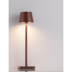 Sandy Rust Brown Die-Casting Aluminium & Polycarbonate Frost LED 1.50 Watt 3.700Volt 121 Lm 3000K IP54 Switch On/Off USB wire 