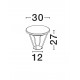 Sandy Black Die-Casting Aluminium & Polycarbonate Frost LED 16Watt 220-240 Volt 1190Lm 3000K IP65 D:30 H:27cm 
