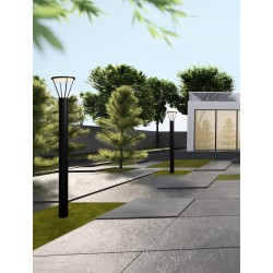 Sandy Black Die-Casting Aluminium & Polycarbonate Frost Connect with code 9030573 D: 12 H: 155 cm 