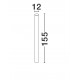 Sandy Black Die-Casting Aluminium & Polycarbonate Frost Connect with code 9030573 D: 12 H: 155 cm 