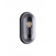 Sandy Black Die-Casting Aluminium & Clear Polycarbonate LED E27 1x12 Watt 220-240 Volt IP65 Bulb Excluded L:12.5 W:8.5 H:25.5c
