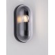 Sandy Black Die-Casting Aluminium & Clear Polycarbonate LED E27 1x12 Watt 220-240 Volt IP65 Bulb Excluded L:12.5 W:8.5 H:25.5c