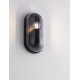 Sandy Black Die-Casting Aluminium & Clear Polycarbonate LED E27 1x12 Watt 220-240 Volt IP65 Bulb Excluded L:12.5 W:8.5 H:25.5c