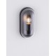 Sandy Black Die-Casting Aluminium & Clear Polycarbonate LED E27 1x12 Watt 220-240 Volt IP65 Bulb Excluded L:12.5 W:8.5 H:25.5c