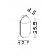 Sandy Black Die-Casting Aluminium & Clear Polycarbonate LED E27 1x12 Watt 220-240 Volt IP65 Bulb Excluded L:12.5 W:8.5 H:25.5c