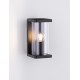 Sandy Black Die-Casting Aluminium & Clear Polycarbonate LED E27 1x12 Watt 220-240 Volt IP65 Bulb Excluded L:10 W:14.2 H:19.7cm