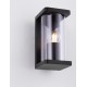 Sandy Black Die-Casting Aluminium & Clear Polycarbonate LED E27 1x12 Watt 220-240 Volt IP65 Bulb Excluded L:10 W:14.2 H:19.7cm
