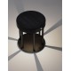 Sandy Black Die-Casting Aluminium & Clear Glass LED 1.70Watt 3.7Volt 89Lm 3000K IP65 Solar light with sensor D:16 H:18cm 