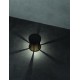 Sandy Black Die-Casting Aluminium & Clear Glass LED 1.70Watt 3.7Volt 89Lm 3000K IP65 Solar light with sensor D:16 H:18cm 