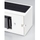 Sandy White Die-Casting Aluminium & Clear Glass LED 2Watt 3.700Volt 83Lm 3000K IP65 Solar light with sensor L:25.8 W:8.6 H:8.6cm