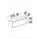 Sandy White Die-Casting Aluminium & Clear Glass LED 2Watt 3.700Volt 83Lm 3000K IP65 Solar light with sensor L:25.8 W:8.6 H:8.6cm