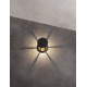 Sandy Black Die-Casting Aluminium & Clear Glass LED 8Watt 220-240Volt 428Lm 3000K IP65 D:16 H:20cm 
