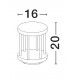 Sandy Black Die-Casting Aluminium & Clear Glass LED 8Watt 220-240Volt 428Lm 3000K IP65 D:16 H:20cm 