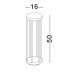 Sandy Black Die-Casting Aluminium & Clear Glass LED 8Watt 220-240Volt 519Lm 3000K IP65 D:16 H:50cm 