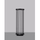 Sandy Black Die-Casting Aluminium & Clear Glass LED 8Watt 220-240Volt 519Lm 3000K IP65 D:16 H:50cm 