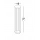 Sandy Black Die-Casting Aluminium & Clear Glass LED 8Watt 220-240Volt 501Lm 3000K IP65 D:16 H:75cm 