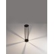 Sandy Black Die-Casting Aluminium & Clear Glass LED 8Watt 220-240Volt 501Lm 3000K IP65 D:16 H:75cm 