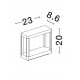 Sandy Black Die-Casting Aluminium & Clear Glass LED 8Watt 220-240Volt 407Lm 3000K IP65 L:23 W:8.6 H:20cm 
