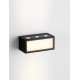 Sandy Black Die-Casting Aluminium & Clear Glass LED 11Watt 220-240Volt 875Lm 3000K IP65 Light up & down L:15.3 W:7.3 H:6.5cm 