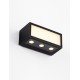 Sandy Black Die-Casting Aluminium & Clear Glass LED 11Watt 220-240Volt 875Lm 3000K IP65 Light up & down L:15.3 W:7.3 H:6.5cm 